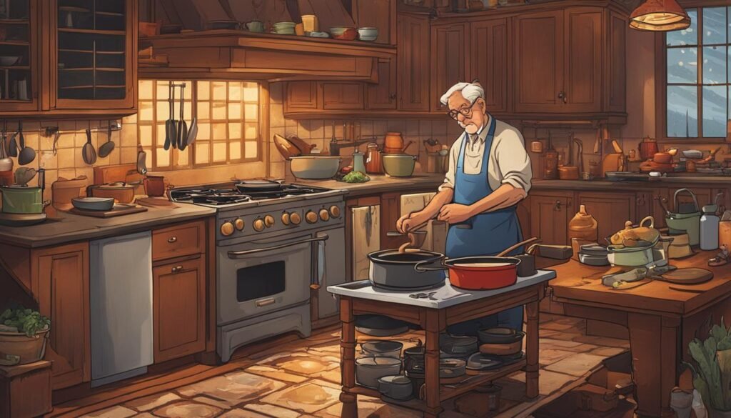 man cooking